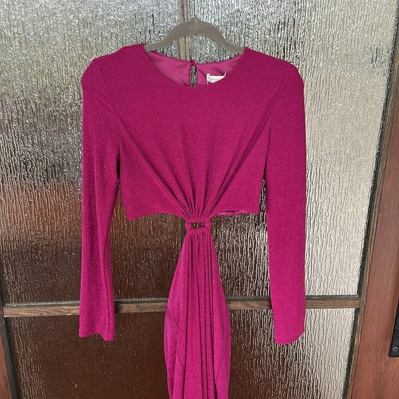 Monique Lhuillier Maxi Dress Womens size 6 Glam Sparkly Cocktail Shimmery - Picture 9 of 11